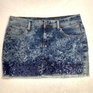 Justice mini jeans skirt